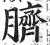 臍(印刷字体·明·洪武正韵)