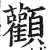 顴(印刷字体·明·洪武正韵)