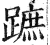 蹠(印刷字体·明·洪武正韵)