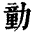 勭(印刷字体·清·康熙字典)