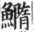 䲊(印刷字体·明·洪武正韵)