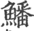 鱕(印刷字体·宋·广韵)