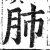 肺(印刷字体·明·洪武正韵)