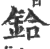 鉿(印刷字体·宋·广韵)