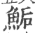 鮜(印刷字体·宋·广韵)