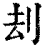 刦(印刷字体·清·康熙字典)