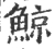 鲸(印刷字体·宋·广韵)